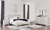 Best Deals Furniture - Ashley Furniture - Zyniden King Upholstered Panel Bed, Dresser, Mirror and Nightstand - King Upholstered Panel Bed, Dresser, Mirror and Nightstand - B2114B8